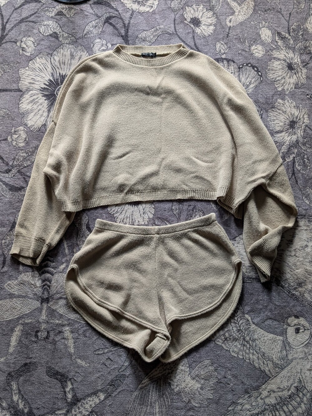 Tan Knit Sweater Set